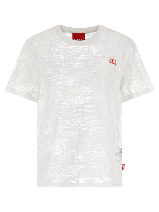 T-shirt blanc en coton Diesel
