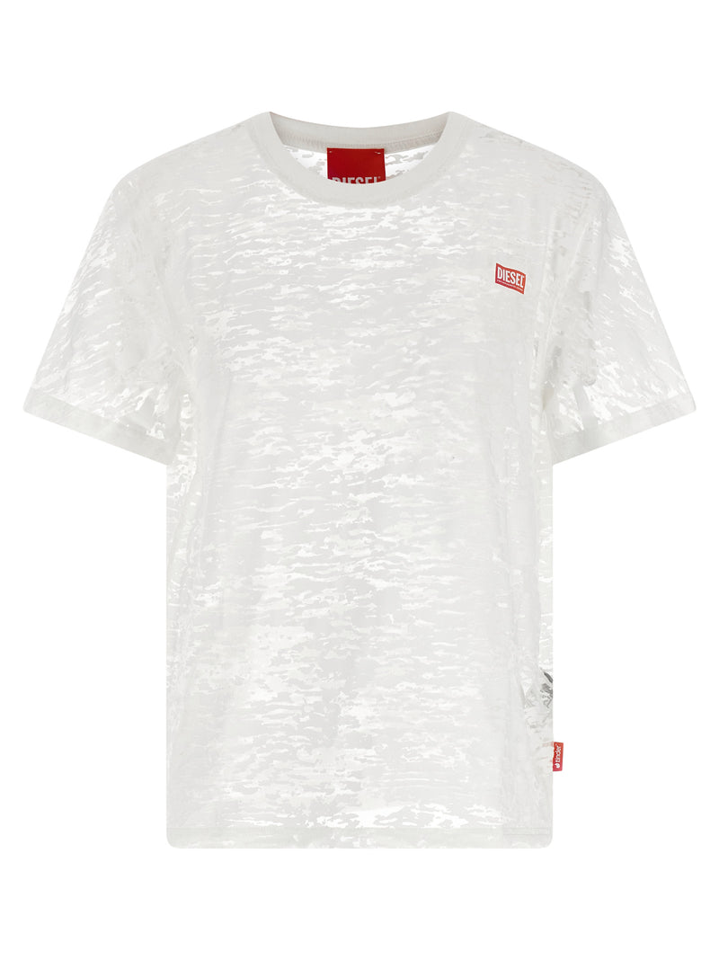 T-shirt blanc en coton Diesel