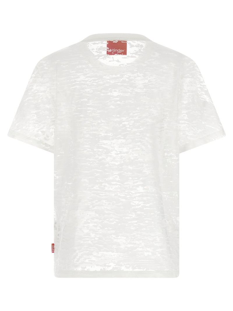 T-shirt blanc en coton Diesel