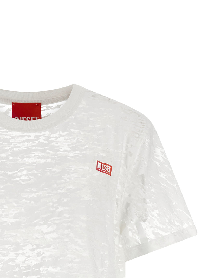 T-shirt blanc en coton Diesel