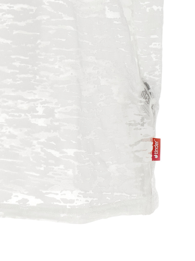 T-shirt blanc en coton Diesel