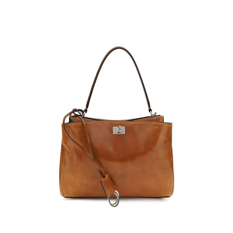 Balenciaga Brown Lambskin Rodeo Handbag