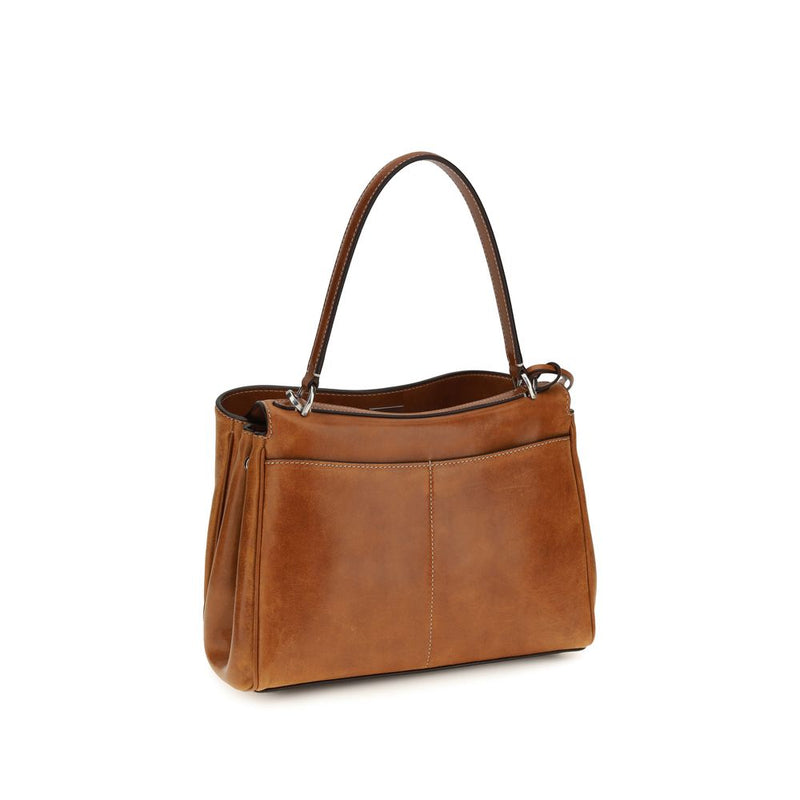 Balenciaga Brown Lambskin Rodeo Handbag