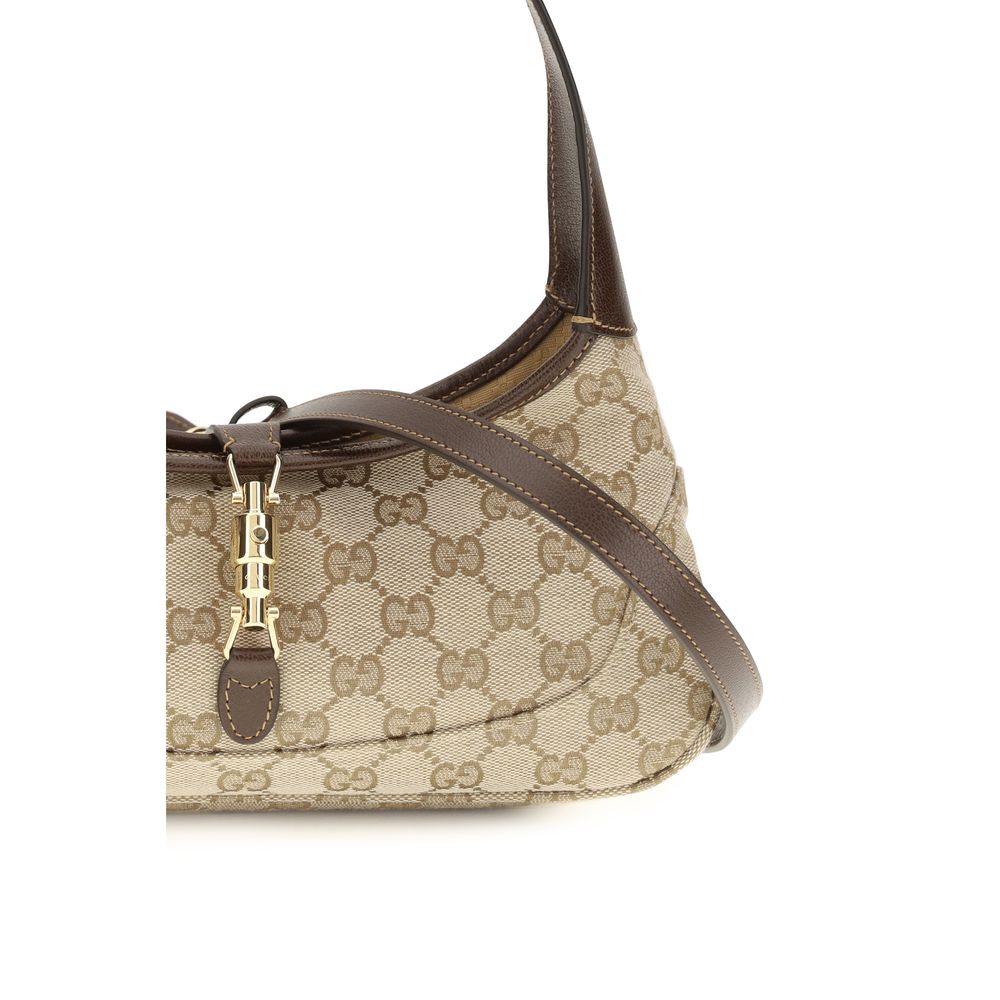 Gucci Medium Jackie Slim Beige Fabric Handbag