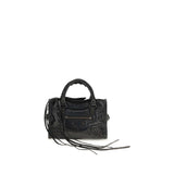 Sac à main Balenciaga en cuir d'agneau Ovis Aries Aries noir