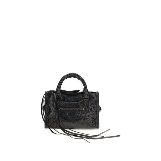 Sac à main Balenciaga en cuir d'agneau Ovis Aries Aries noir