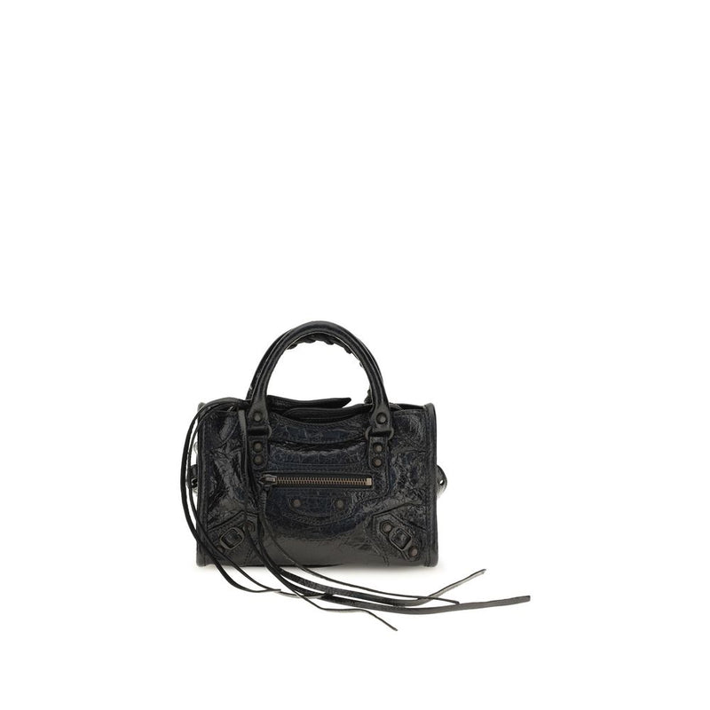 Sac à main Balenciaga en cuir d'agneau Ovis Aries Aries noir