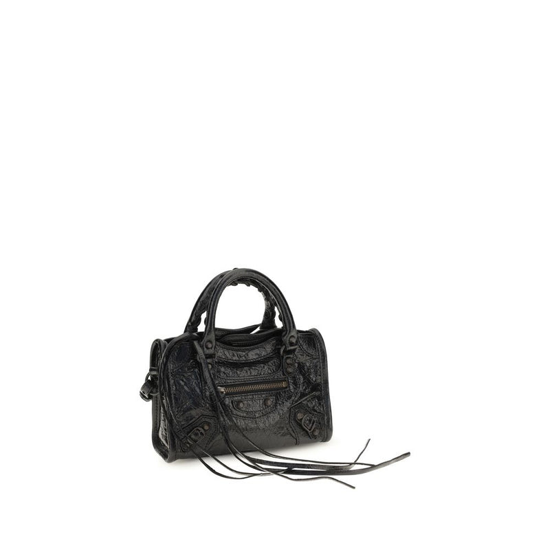Sac à main Balenciaga en cuir d'agneau Ovis Aries Aries noir