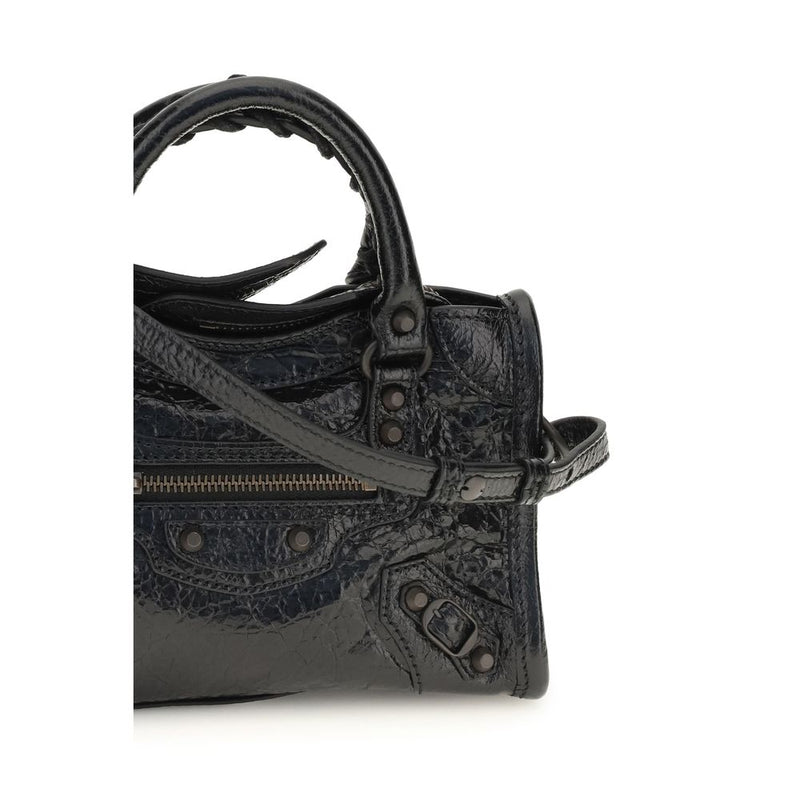 Sac à main Balenciaga en cuir d'agneau Ovis Aries Aries noir