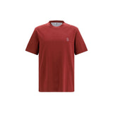Brunello Cucinelli T-shirt en coton bordeaux