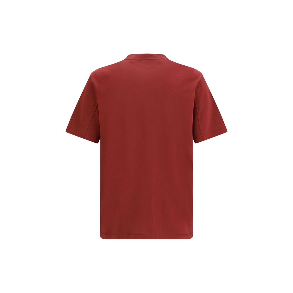Brunello Cucinelli T-shirt en coton bordeaux