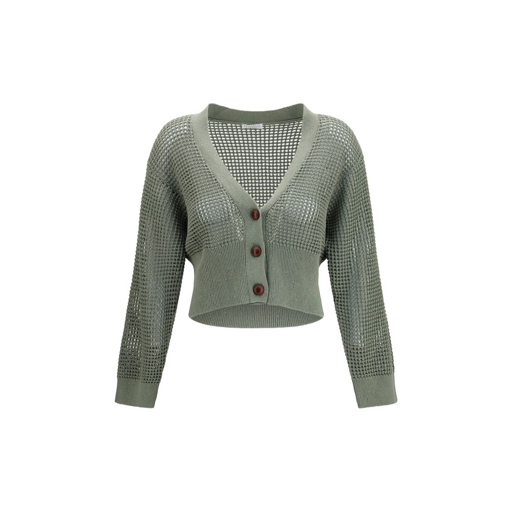 Brunello Cucinelli Cardigan Bicolore en Coton