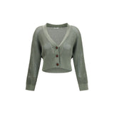 Brunello Cucinelli Cardigan Bicolore en Coton