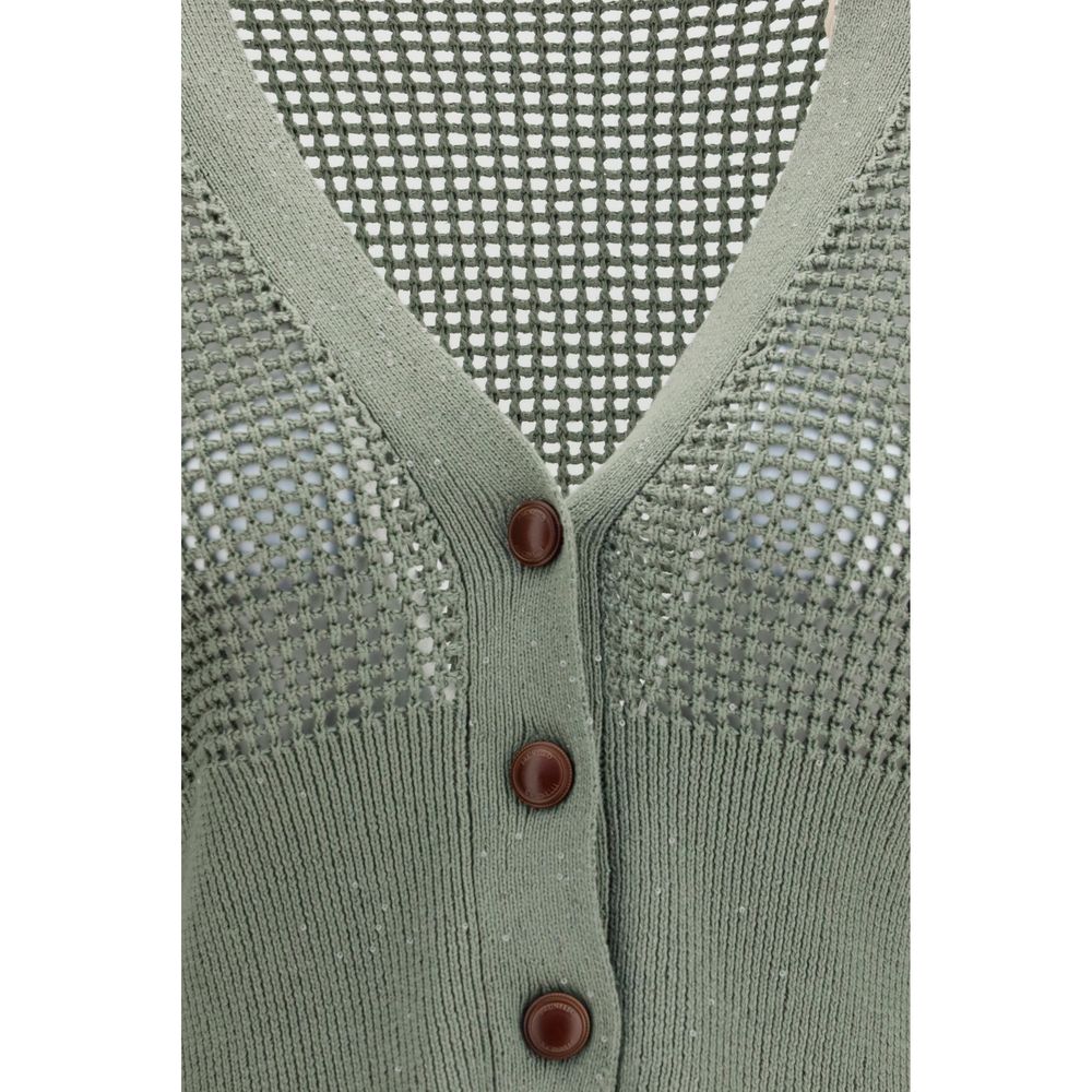Brunello Cucinelli Cardigan Bicolore en Coton