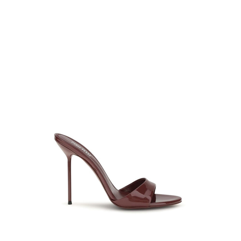Paris Texas Bordeaux Calf Leather Bos Taurus Stiletto Heel Sandals