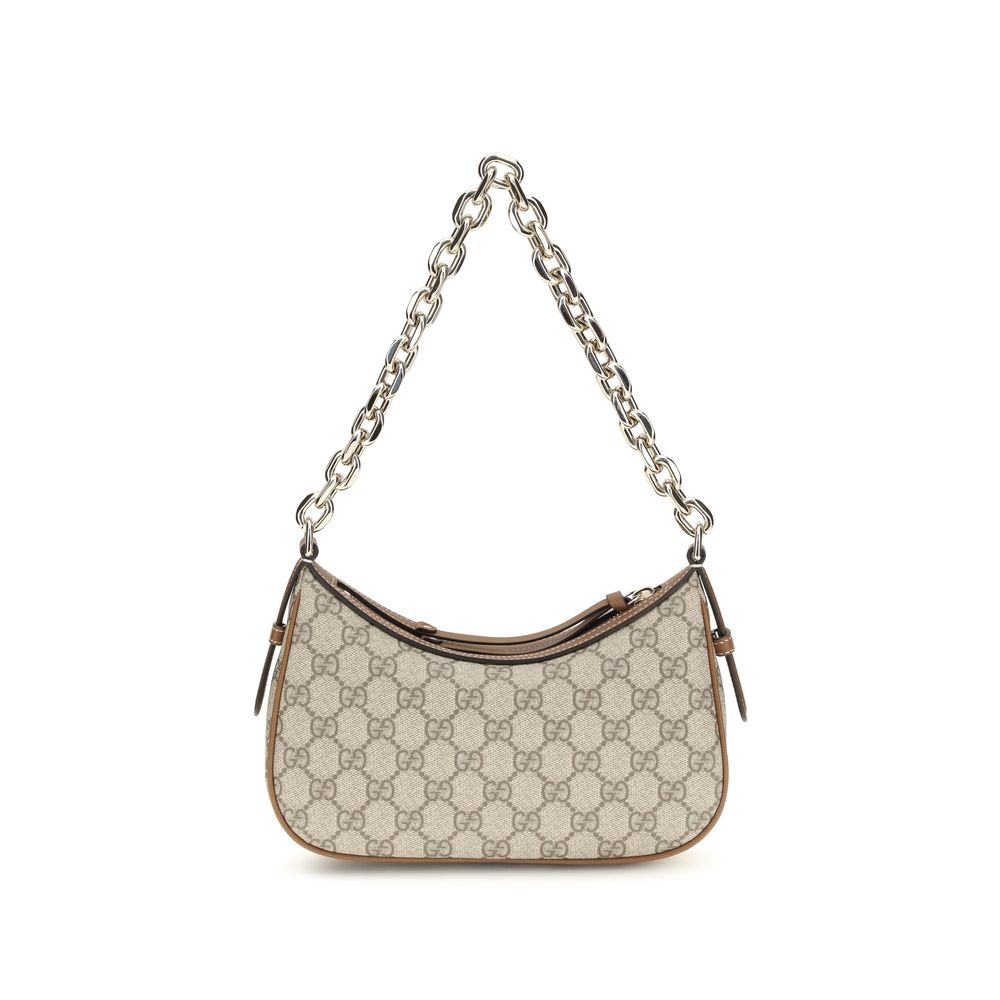 Gucci GG Emblem Beige Fabric Handbag for Women