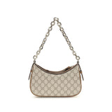 Gucci GG Emblem Beige Fabric Handbag for Women
