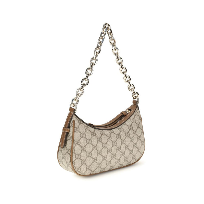 Gucci GG Emblem Beige Fabric Handbag for Women