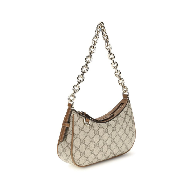 Gucci GG Emblem Beige Fabric Handbag for Women