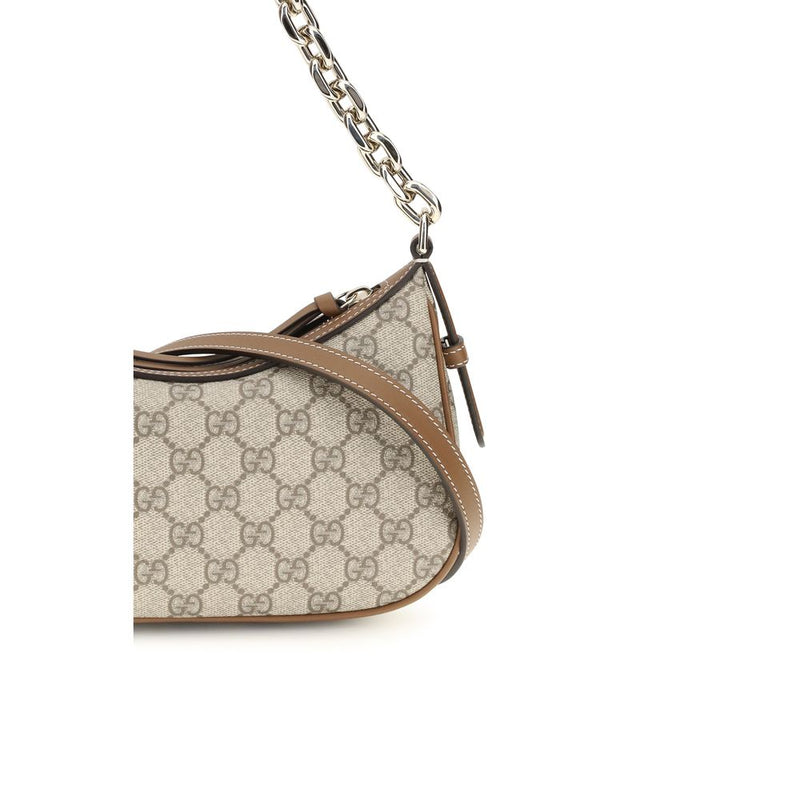 Gucci GG Emblem Beige Fabric Handbag for Women