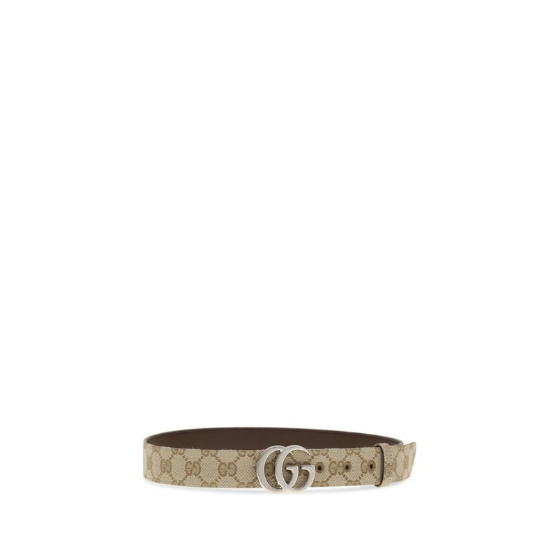 Gucci GG Marmont Beige Fabric Regular Belt - 28 Inches