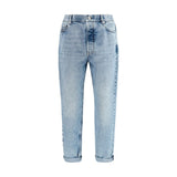 Jean droit en coton bleu Brunello Cucinelli