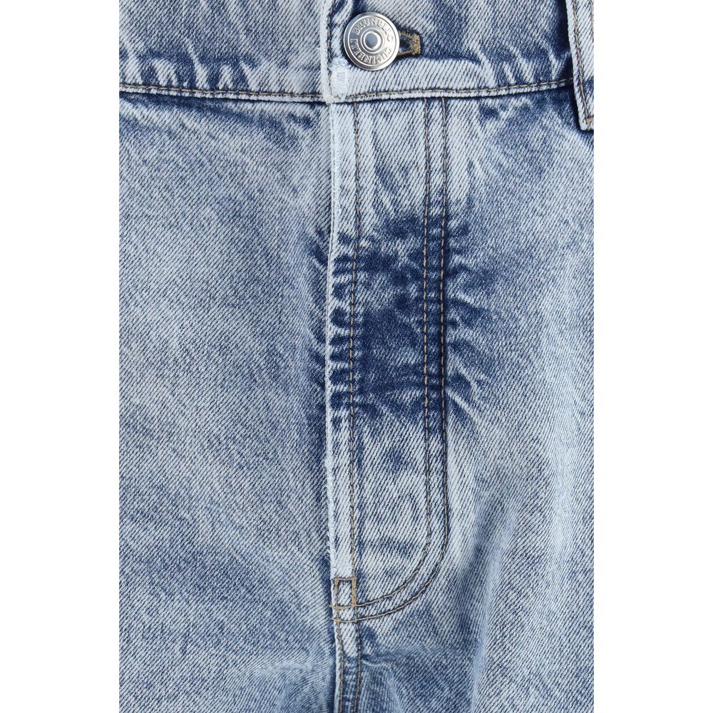 Jean droit en coton bleu Brunello Cucinelli