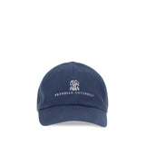 Casquette en coton bleu Brunello Cucinelli (chapeau de baseball)