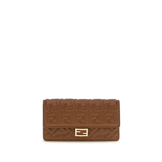 Portefeuille Fendi Bos Taurus en cuir de veau marron