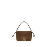 Sac à bandoulière Fendi en raphia marron