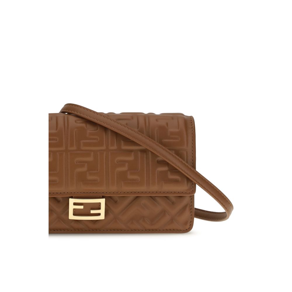 Portefeuille Fendi Bos Taurus en cuir de veau marron