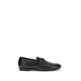 Valentino Garavani Black Calf Leather Bos Taurus Slip-On Loafers