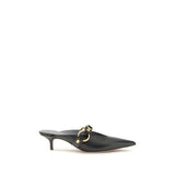Mules Balenciaga noires en cuir de veau Bos Taurus