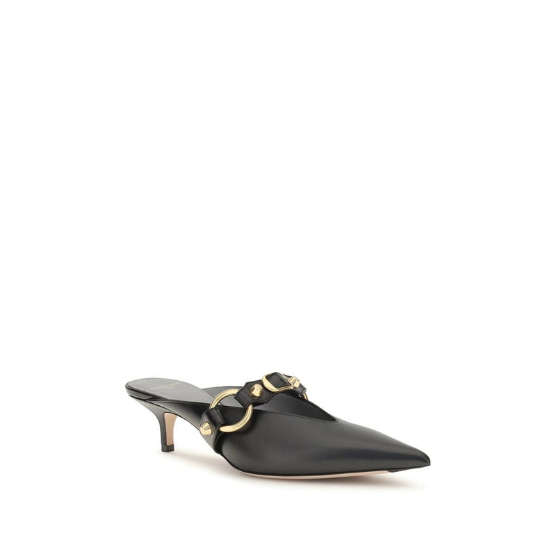 Mules Balenciaga noires en cuir de veau Bos Taurus