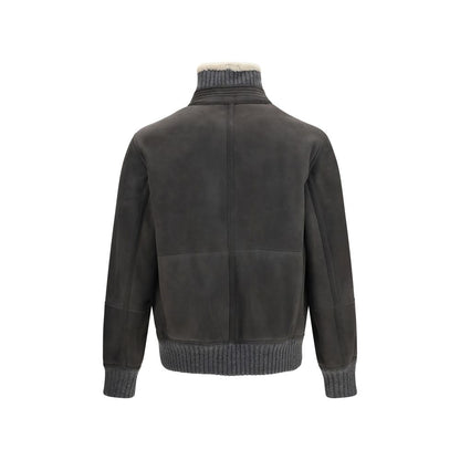 Brunello Cucinelli Gray Wool Oves Aries Full-Length Jacket