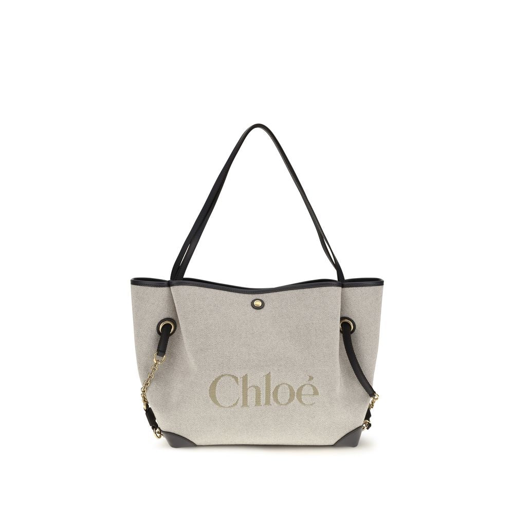 Chloé Clover Gray Cotton Shoulder Bag
