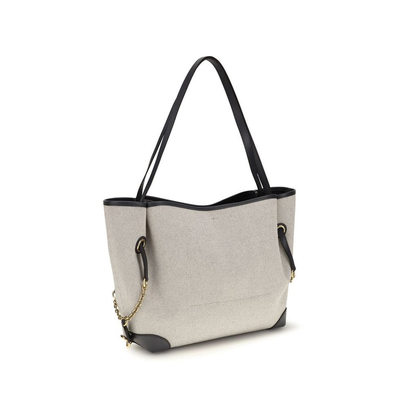 Chloé Gray Cotton Clover Tote Bag