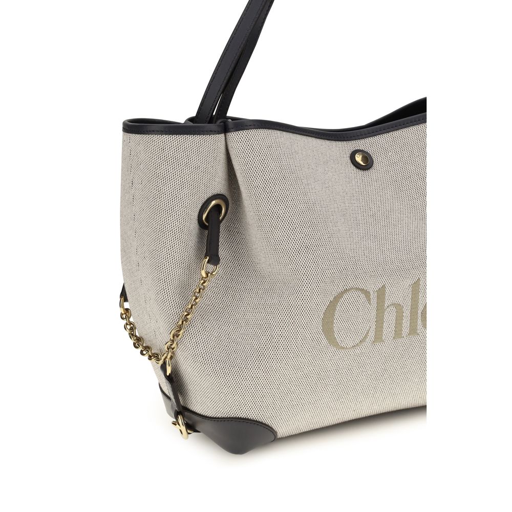 Chloé Clover Gray Cotton Shoulder Bag