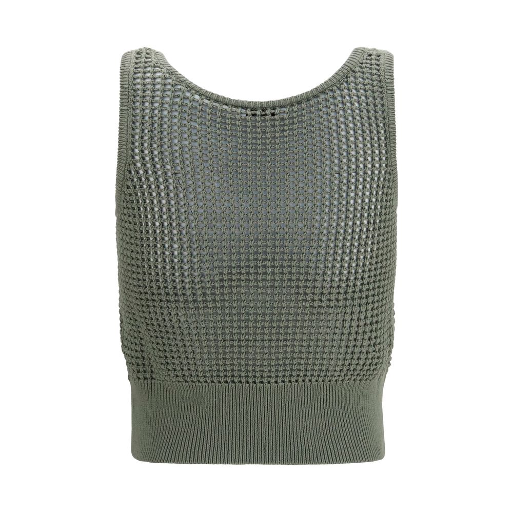 Brunello Cucinelli Bicolor Cotton Tank Top for Women