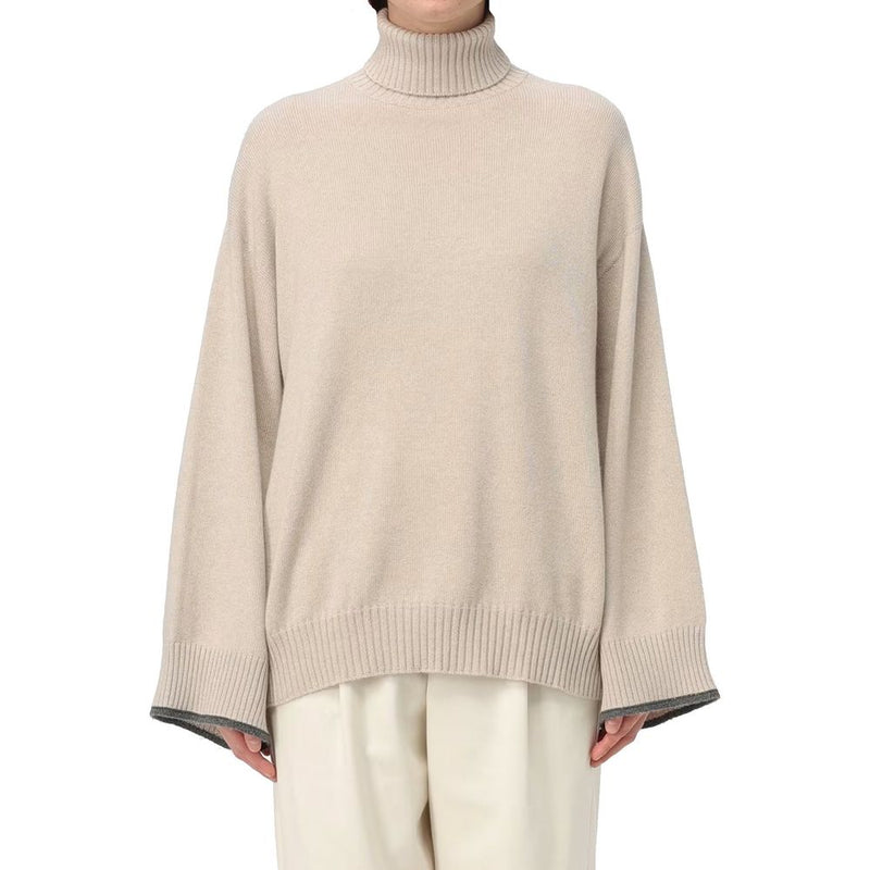 Col roulé Brunello Cucinelli en cachemire beige