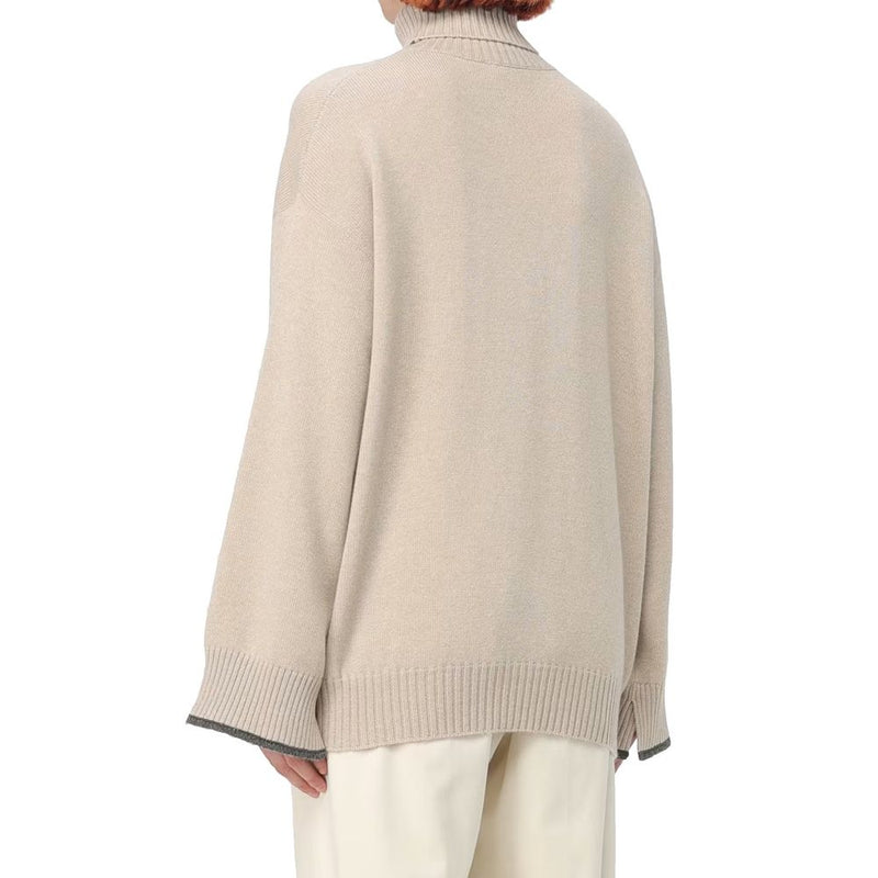 Col roulé Brunello Cucinelli en cachemire beige