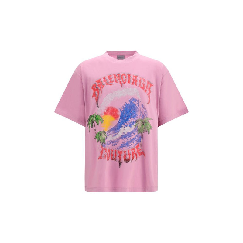 T-shirt Balenciaga en coton violet