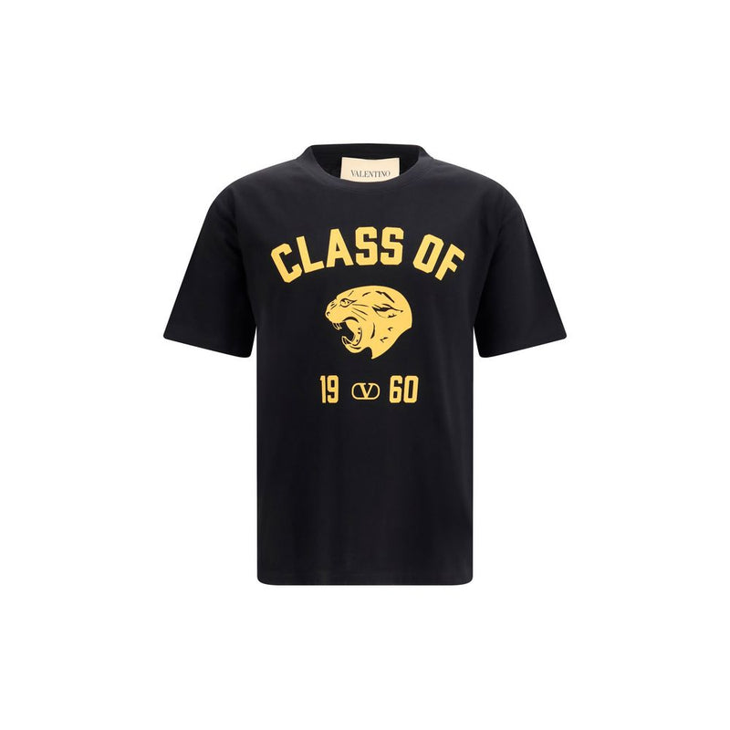 Valentino Black Panther Print Cotton T-Shirt