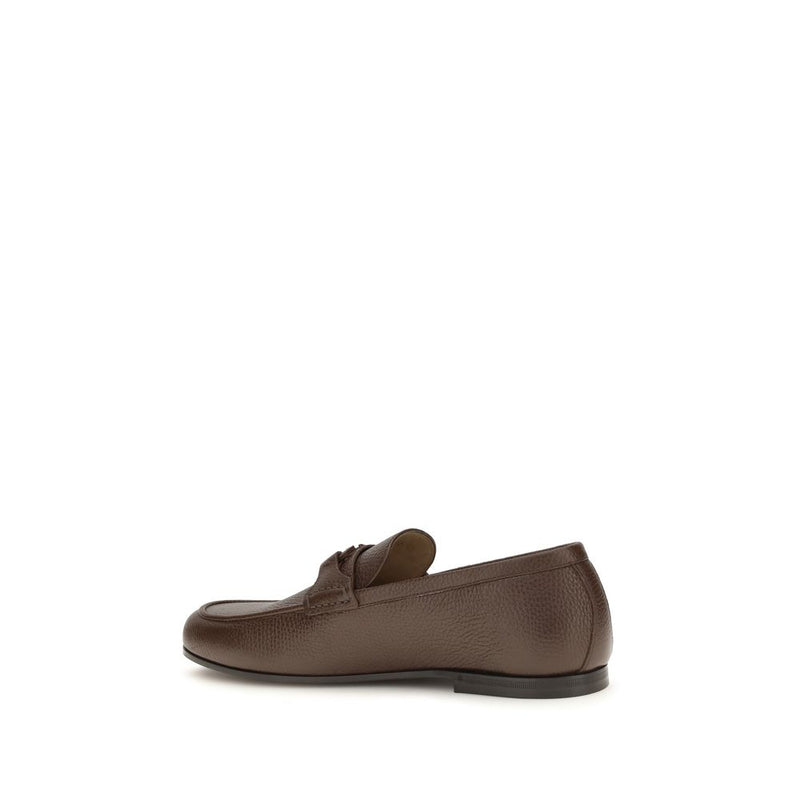 Mocassins à enfiler Valentino Garavani en cuir de cerf marron