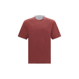 Brunello Cucinelli T-shirt en coton bordeaux