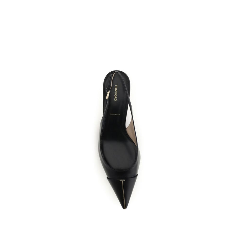 Escarpins Tom Ford en cuir de veau noir Bos Taurus à talon moyen