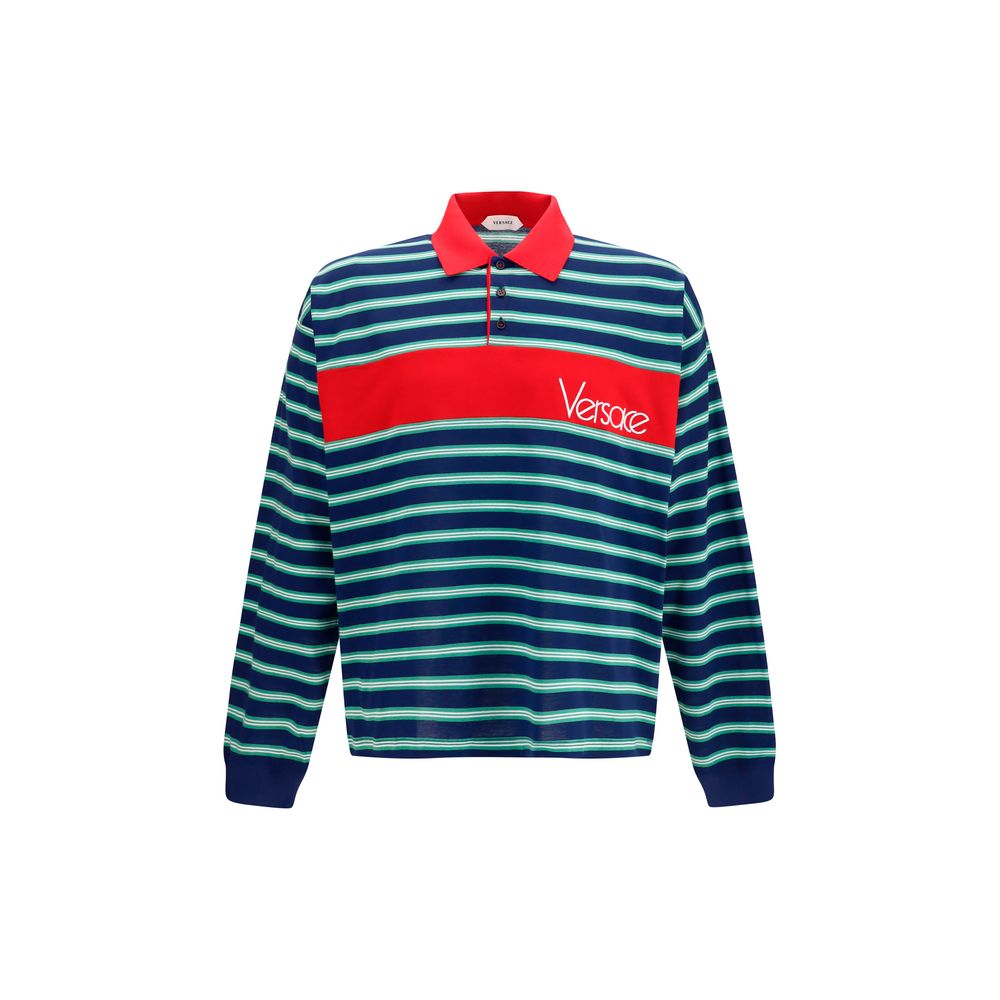 Polo Versace en coton multicolore