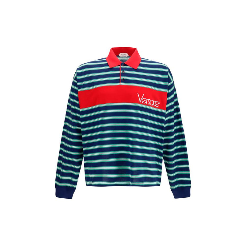 Polo Versace en coton multicolore