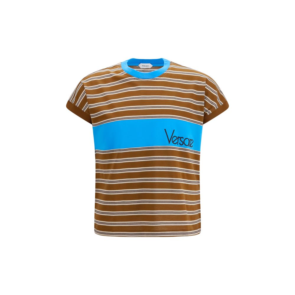 T-shirt en coton marron Versace