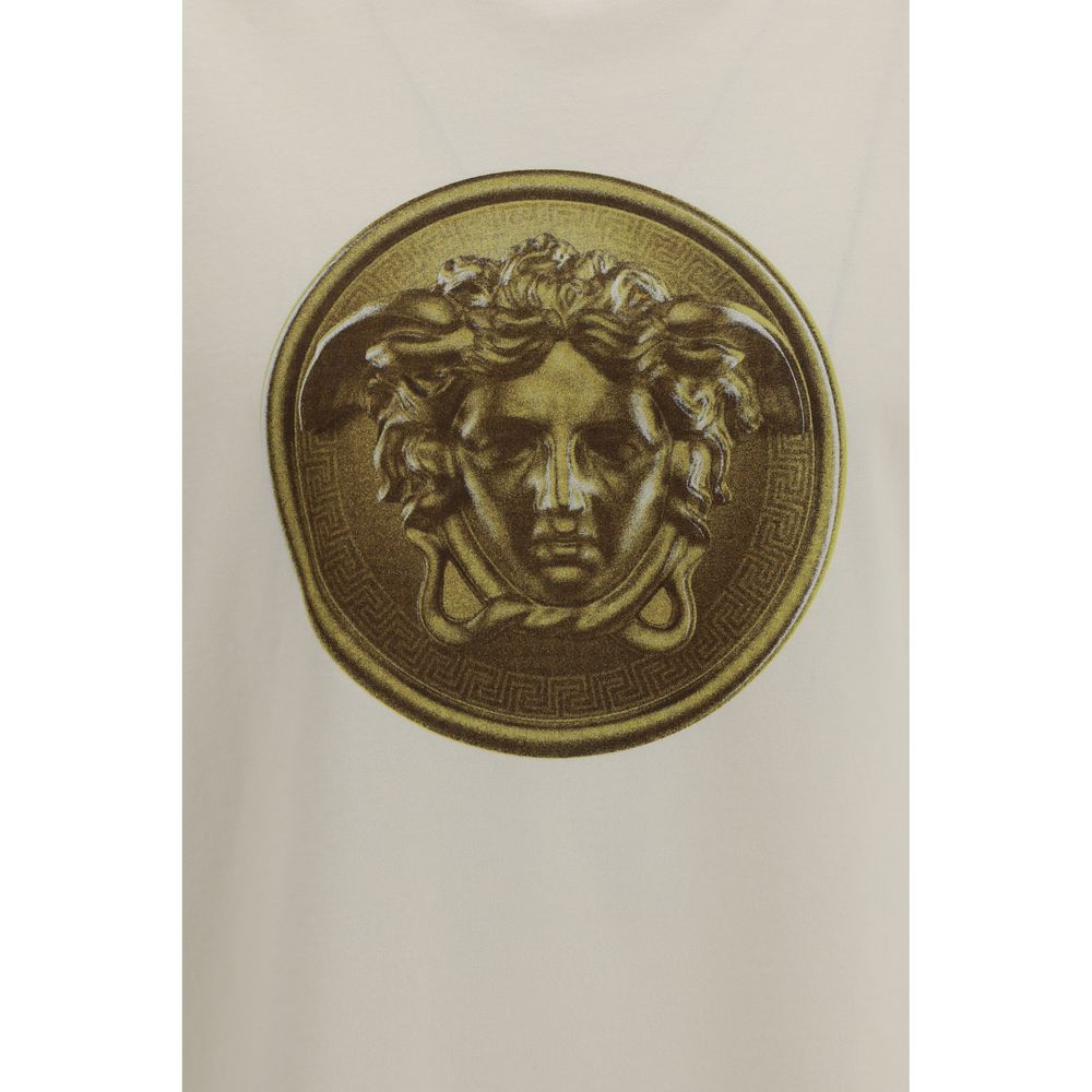 T-shirt en coton beige Versace
